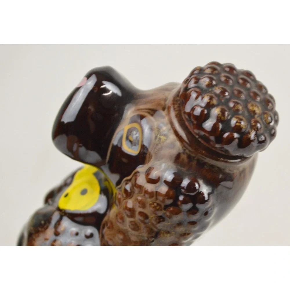 Vintage Pacific Japan Ceramic Poodle Liquor Decanter Hand Painted Cork Stopper
